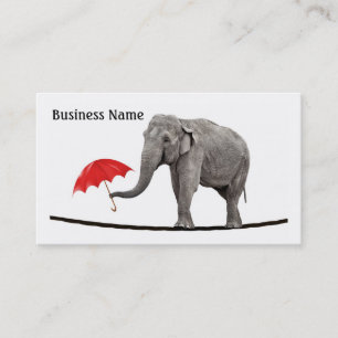 Carte De Visite Eléphant sur un corde raide