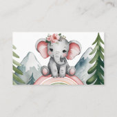 Carte De Visite Eléphant sur un raffe de couches arc-en-ciel (Dos)