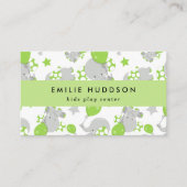 Carte De Visite Eléphants mignons, Centre de jeux pour enfants, Ce (Devant)