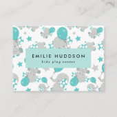 Carte De Visite Eléphants mignons, Centre de jeux pour enfants, Ce (Devant)