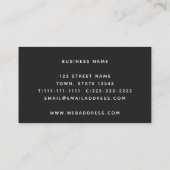 Carte De Visite Eléphants, Noir et Blanc Motif professionnel (Dos)