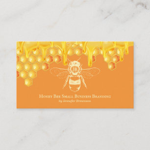 Carte De Visite Élevage de l'apiculture orange Apiary Miel Farm