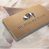 Carte De Visite Élevage de porc élevage rustique Kraft