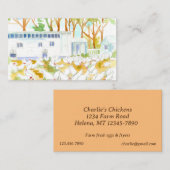 Carte De Visite Élevage de poulet Grange d'oeufs frais Fryers (Devant / Derrière)