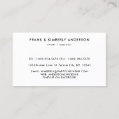 Carte De Visite Élevage de poulet OEufs à portée libre Aquarelle (Dos)