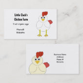 Carte De Visite Élevage de poulets (Devant / Derrière)