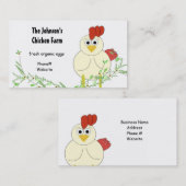 Carte De Visite Élevage de poulets (Devant / Derrière)
