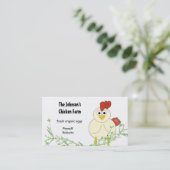 Carte De Visite Élevage de poulets (Debout devant)