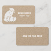 Carte De Visite Élevage de poulets oeufs frais (Devant / Derrière)