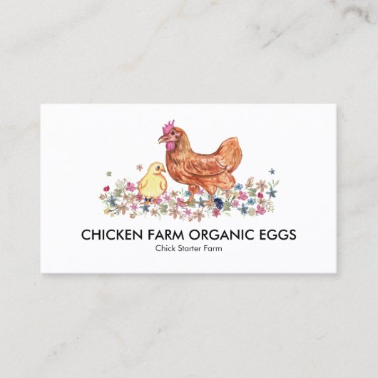 Carte De Visite Élevage de poussins de départ (Devant)