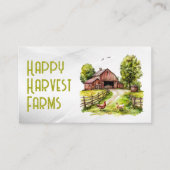 Carte De Visite Élevage et élevage rustiques à la ferme (Devant)