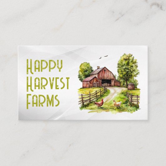 Carte De Visite Élevage et élevage rustiques à la ferme (Devant)