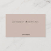 Carte De Visite Éleveur de chevaux éditable (Dos)