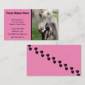 Carte De Visite Éleveur de chèvres naines nigérianes roses (Devant / Derrière)