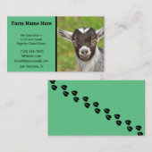 Carte De Visite Éleveur de chèvres naines nigérianes vertes (Devant / Derrière)