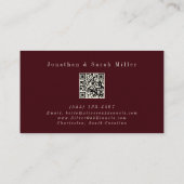 Carte De Visite Éleveur de Chiens Code QR Chenil Monogramme Bordea (Dos)