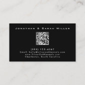 Carte De Visite Éleveur de chiens Code QR Monogramme de chenil NOI (Dos)