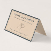 Carte De Visite Éleveur de Chiens Code QR Terracotta & Charcoal Ch (Devant)
