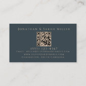 Carte De Visite Éleveur de Chiens Code QR Terracotta & Charcoal Ch (Dos)