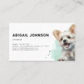 Carte de visite éleveur de chiens enjoué (Dos)