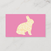 Carte De Visite Éleveur de lapin rose (Dos)