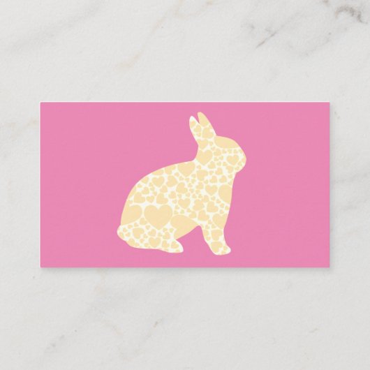 Carte De Visite Éleveur de lapin rose (Dos)