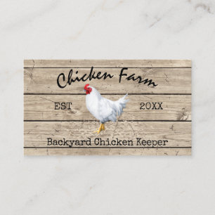 Carte De Visite Éleveur de poules de jardin