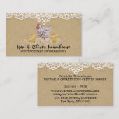 Carte De Visite Éleveur de poulets (Devant / Derrière)