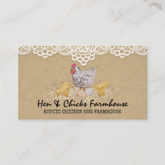 Carte De Visite Éleveur de poulets (Devant)