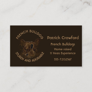 Carte De Visite Éleveur et formation de bouledogue français
