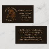 Carte De Visite Éleveur et formation de golden retriever (Devant / Derrière)