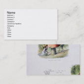 Carte De Visite Elf à la recherche d'une fée, illustration de (Devant / Derrière)