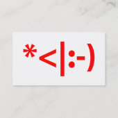 Carte De Visite Elfe de Noël Emoticon Xmas ASCII Texte Art (Dos)
