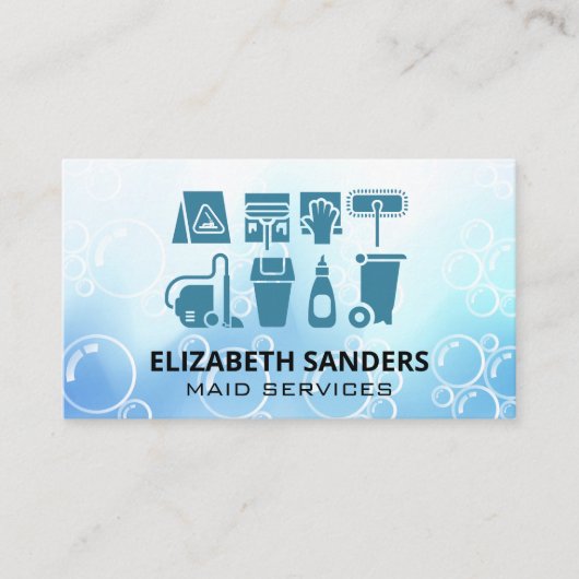 Carte De Visite Élimination des icônes | Bulles de savon (Devant)