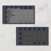 Carte De Visite elipses : marine : (Devant / Derrière)