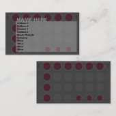 Carte De Visite elipses : marron : (Devant / Derrière)