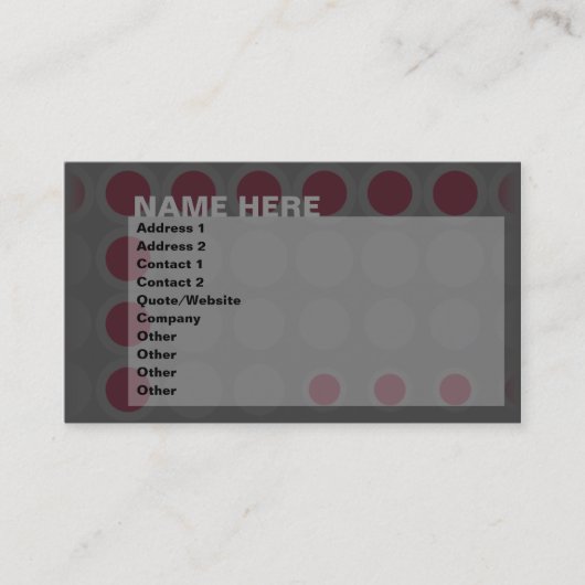 Carte De Visite elipses : marron : (Devant)