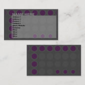 Carte De Visite elipses : pourpres : (Devant / Derrière)