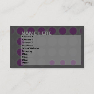 Carte De Visite elipses : pourpres :