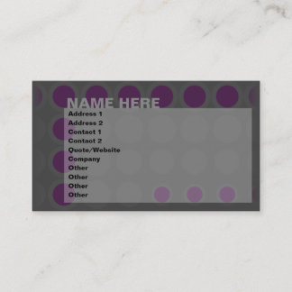 Carte De Visite elipses : pourpres :