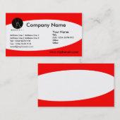 Carte De Visite Eliptical - rouge (Devant / Derrière)