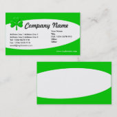 Carte De Visite Eliptical - shamrock irlandais (Devant / Derrière)