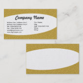 Carte De Visite Eliptical - texture de relief par ambre - or (Devant / Derrière)