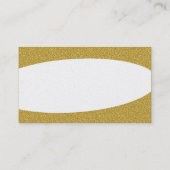 Carte De Visite Eliptical - texture de relief par ambre - or (Dos)