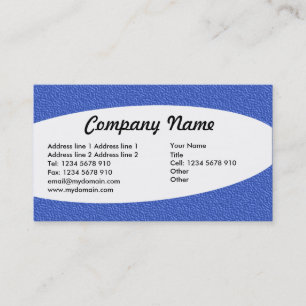 Carte De Visite Eliptical - Texture en relief bleu