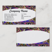 Carte De Visite Éliptique - Abstrait 010 (Devant / Derrière)