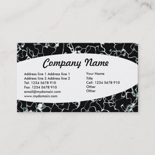 Carte De Visite Éliptique - Abstrait 013 (Devant)