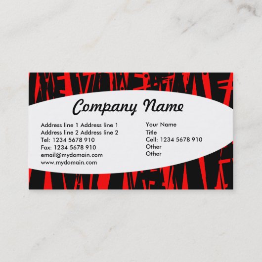 Carte De Visite Éliptique - Abstrait 06 (Devant)