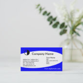 Carte De Visite Éliptique - Bleu (Debout devant)