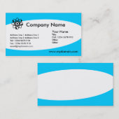 Carte De Visite Éliptique - Bleu clair (Devant / Derrière)
